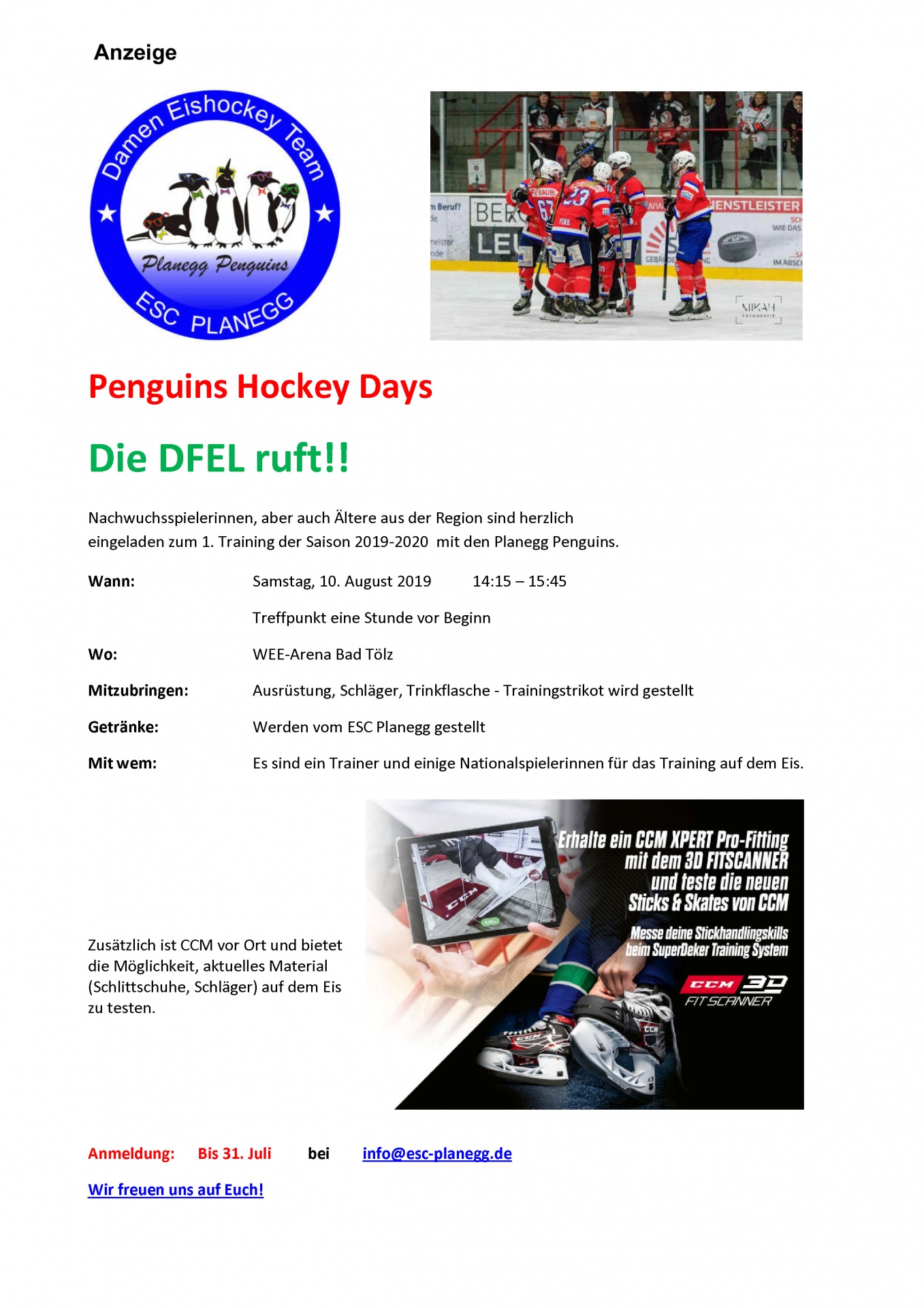 Alle Informationen zum Penguins Hockey Day 2019